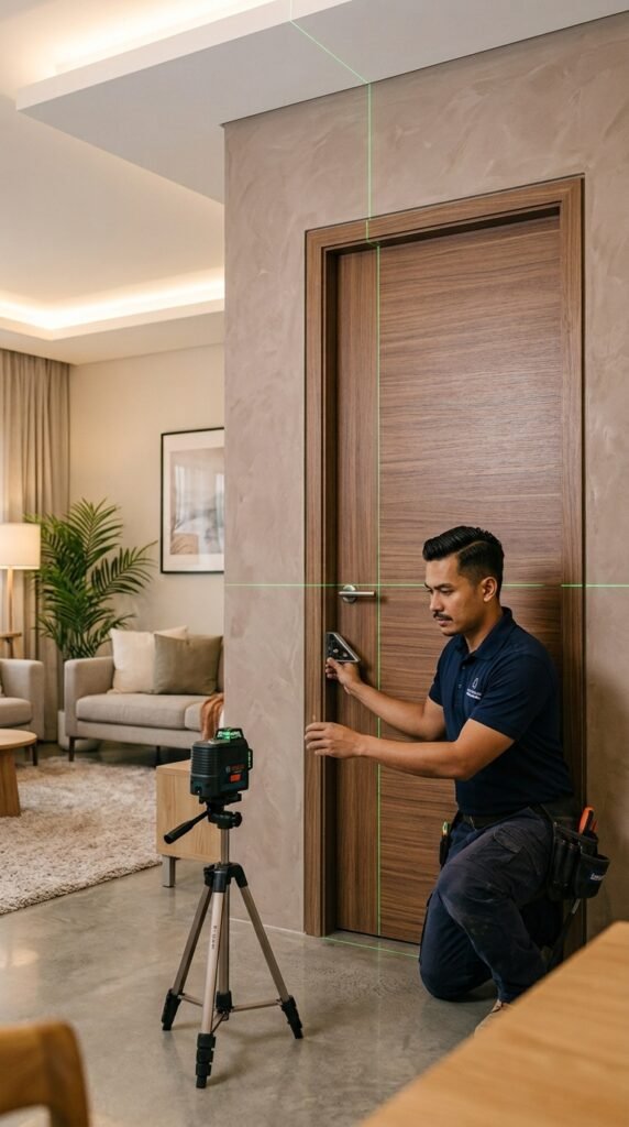 Mebsuta door installation